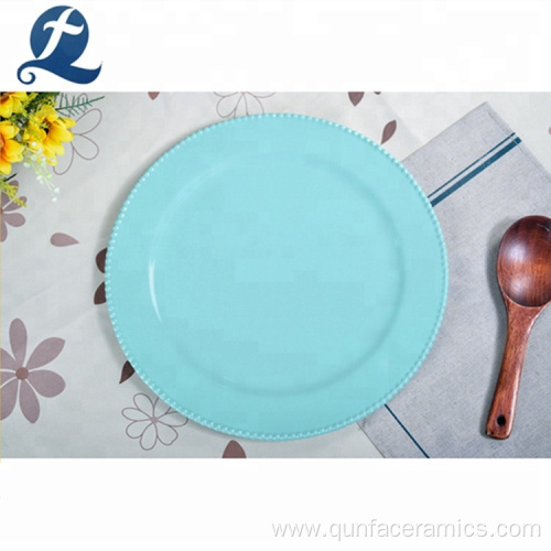 High quality round dinner kitchen cake plate ceramic